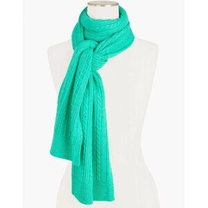 NWT Talbots Turquoise Speckled Cable Knit Classic Cozy Scarf One Size